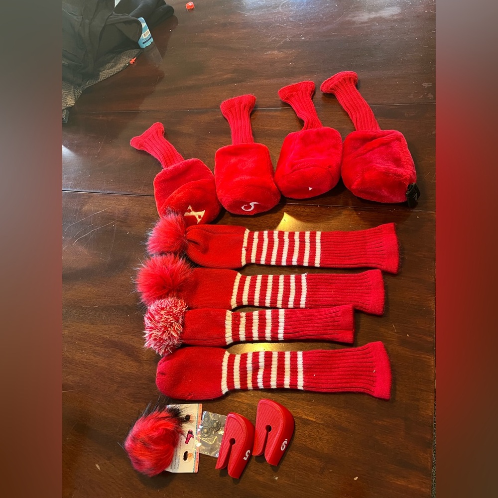 Red Golf Club Headcovers Set